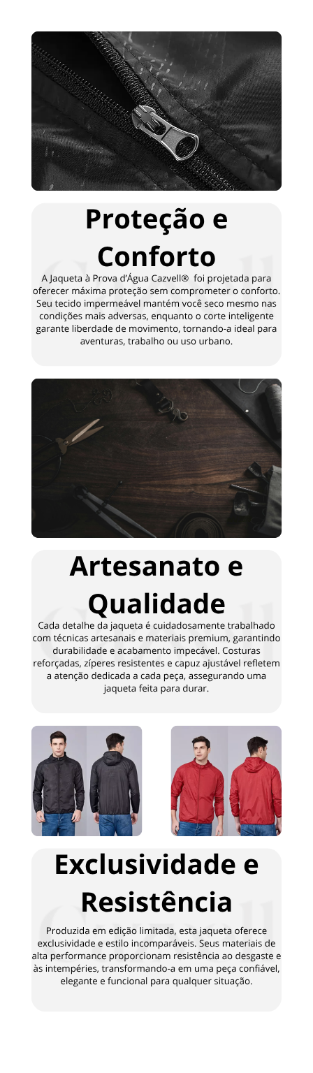 Jaqueta à prova d'água